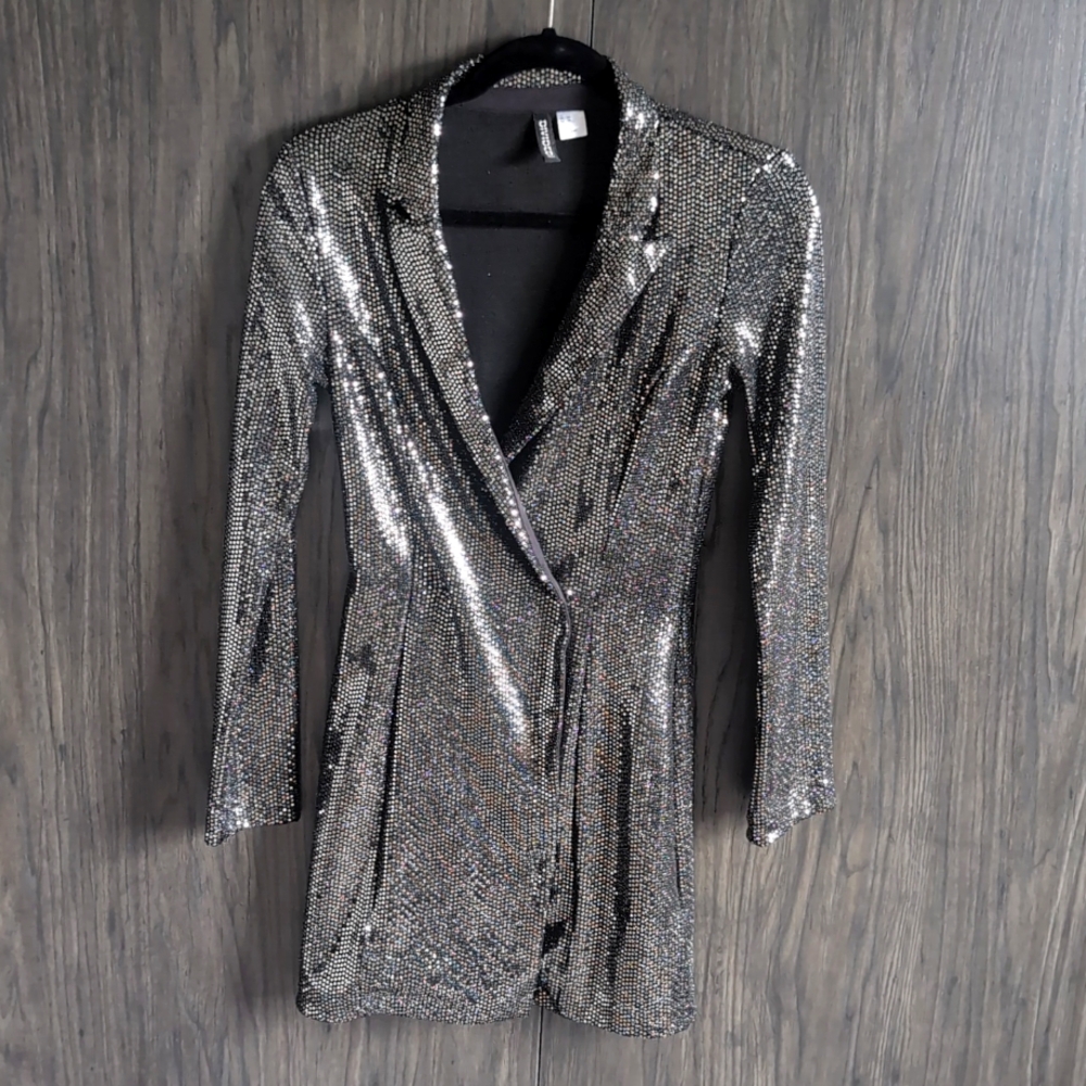 H&M Silver Sequin Women's Dress